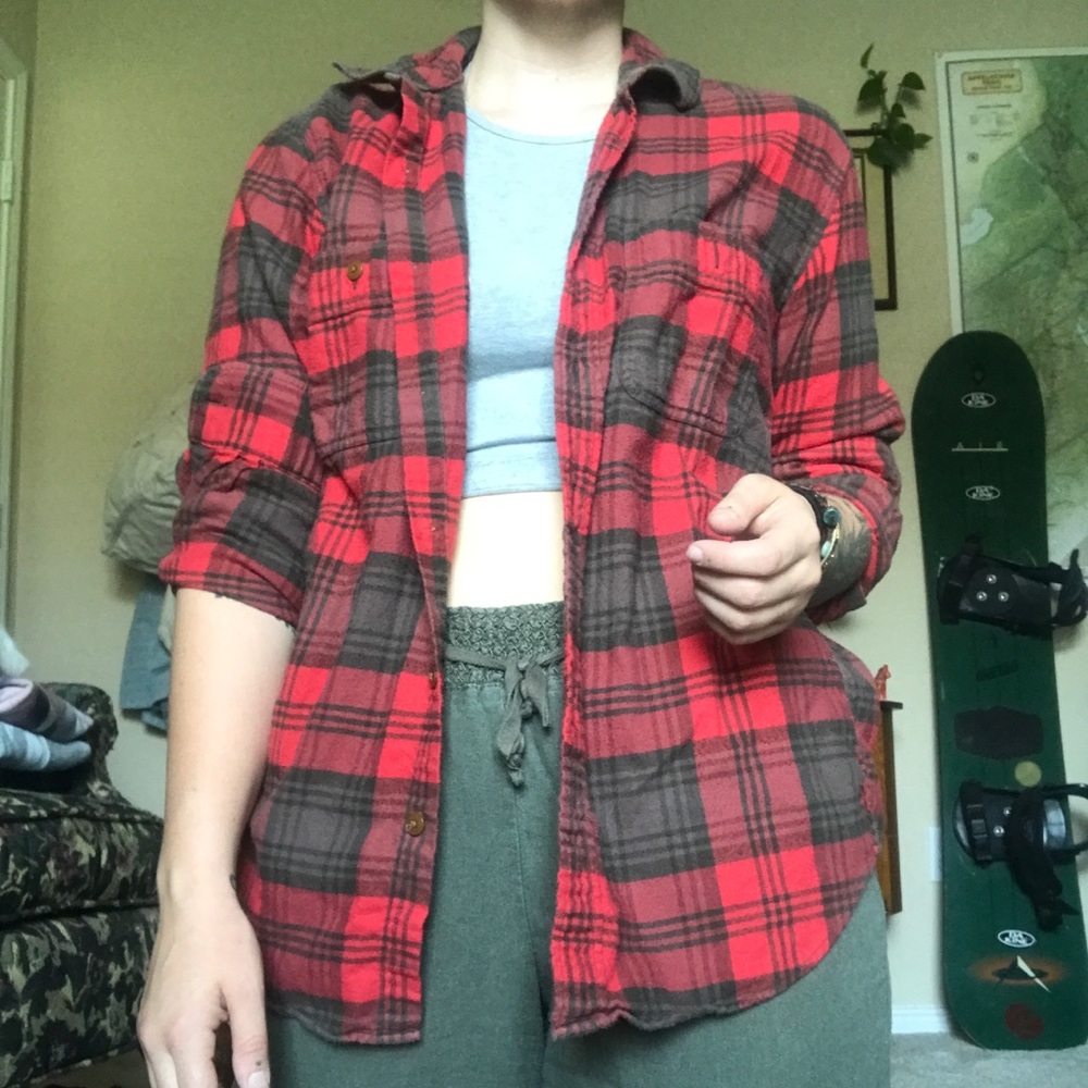 J Crew Silky Soft Red Flannel
